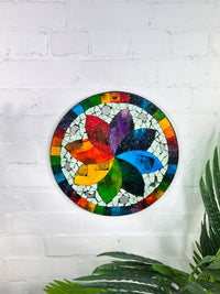 Mosaic Flower Plaque
