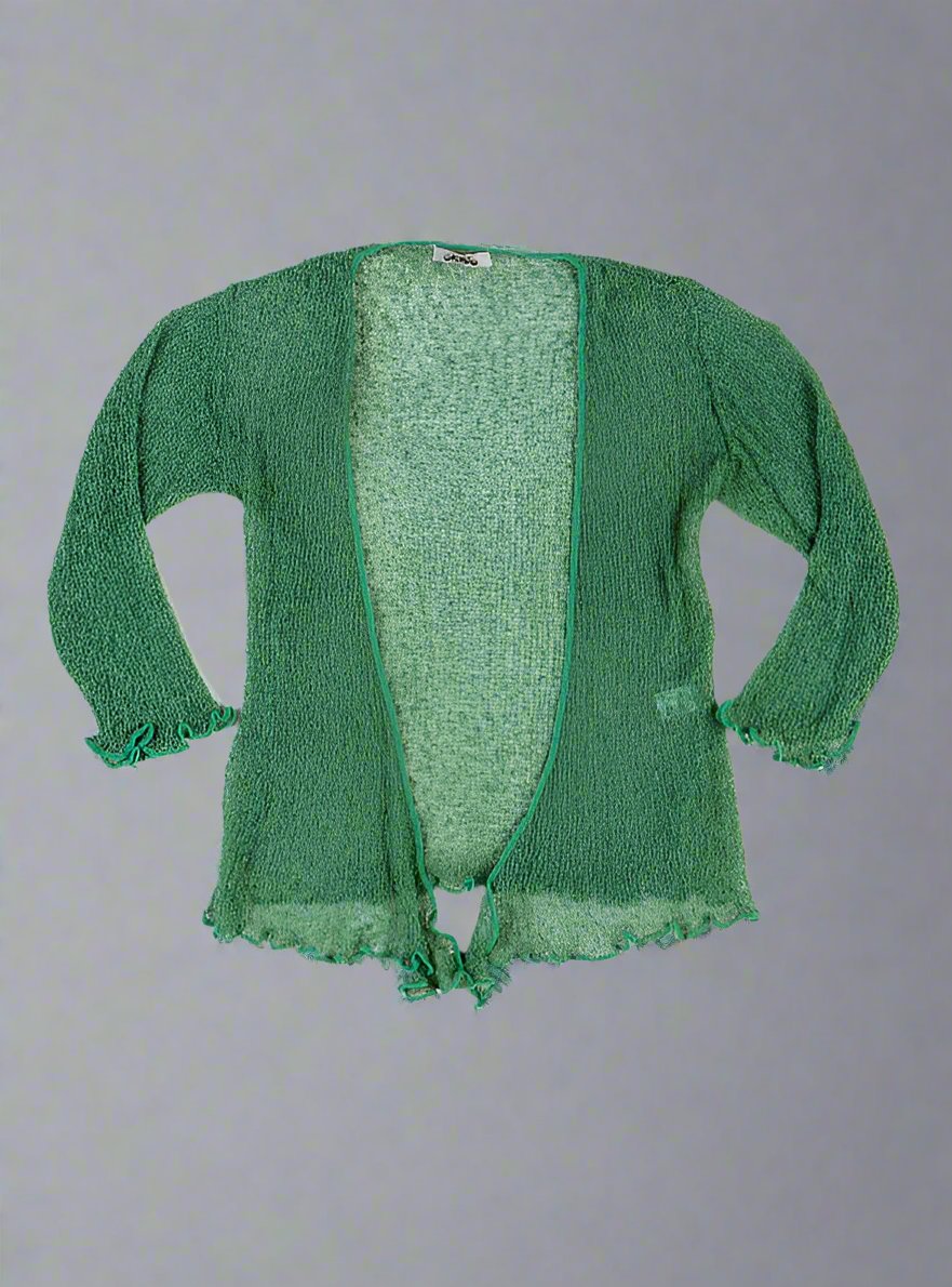 Green Loose Knit Shrug