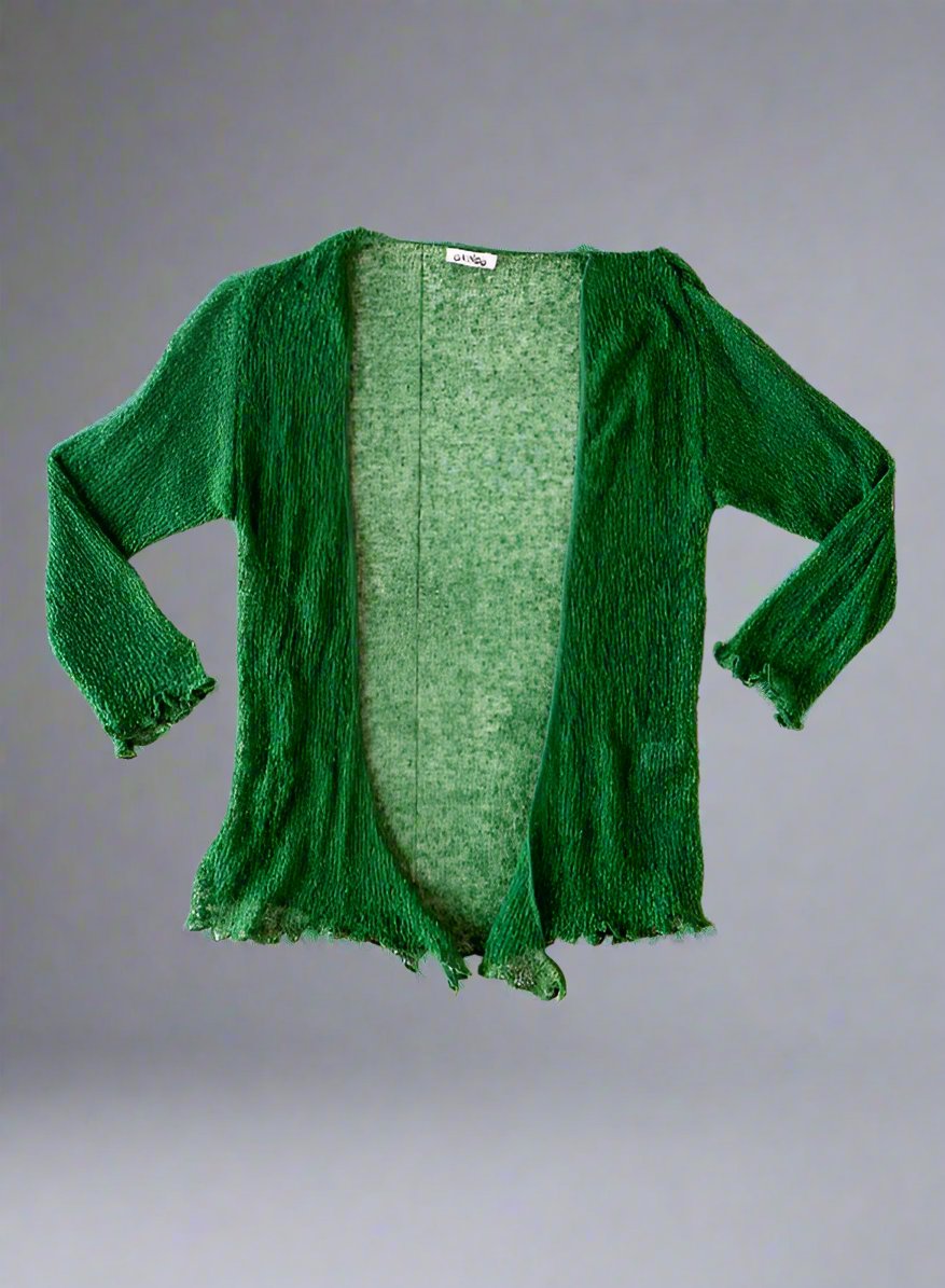 Dark Green Loose Knit Shrug