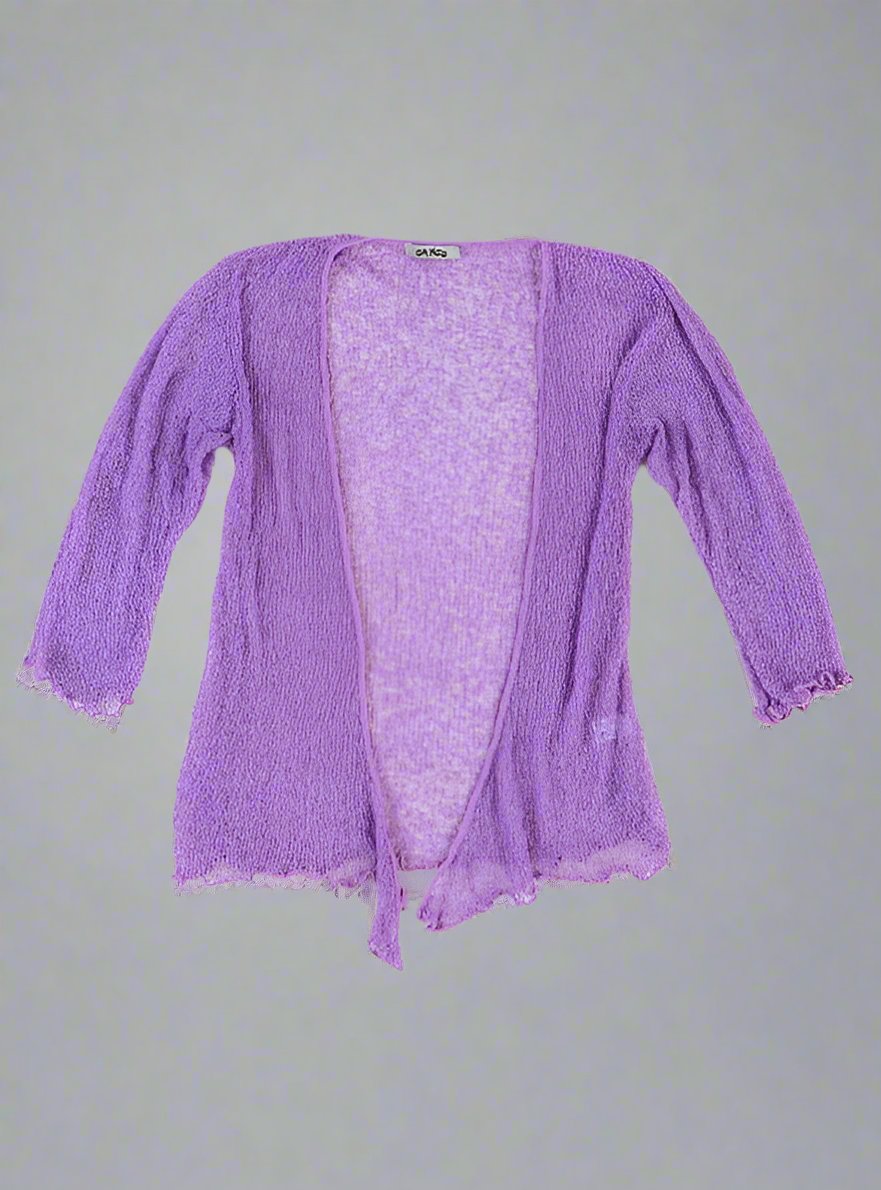 Lilac Loose Knit Shrug