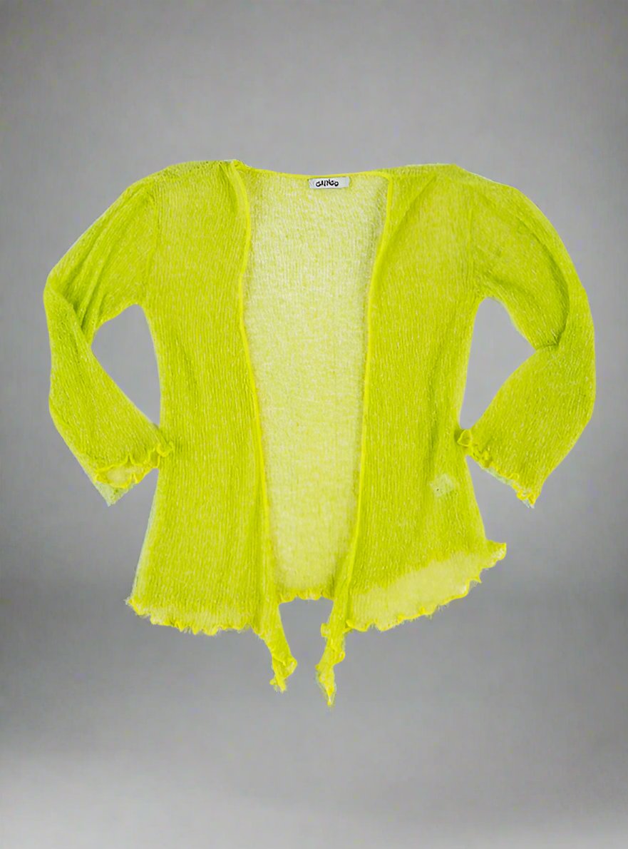 Lime Loose Knit Shrug