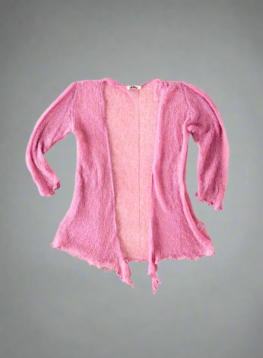 Dark Pink Loose Knit Shrug