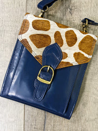 Leather Fur & Plain Passport Bag