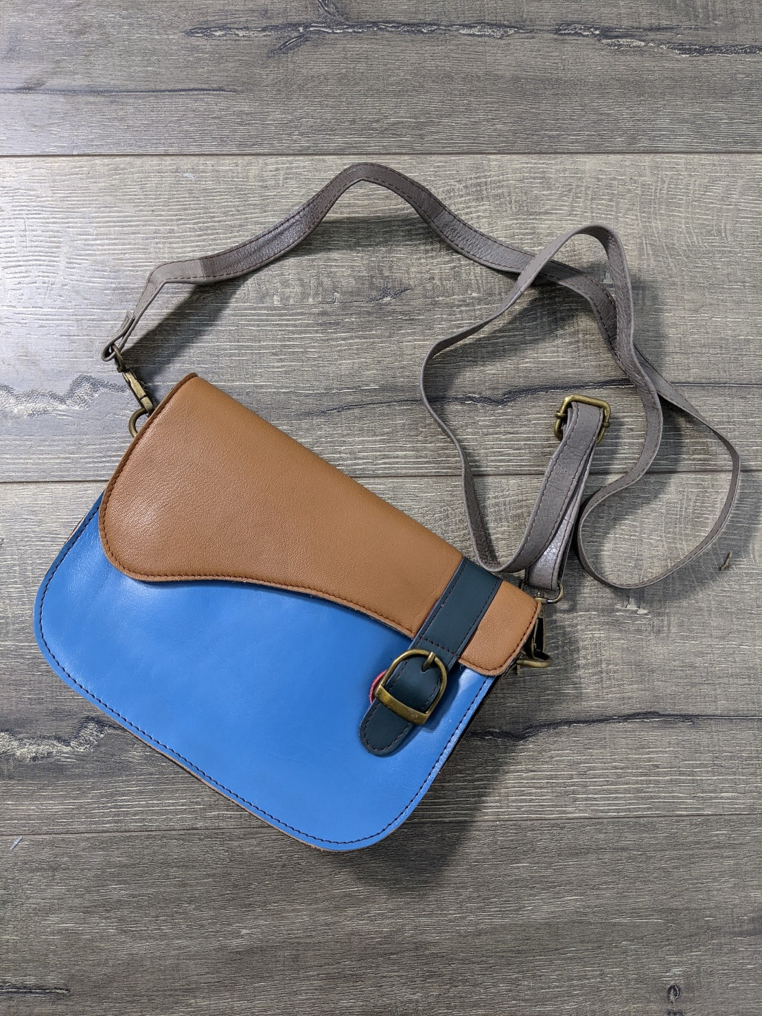Multi Leather Shoulder Bag