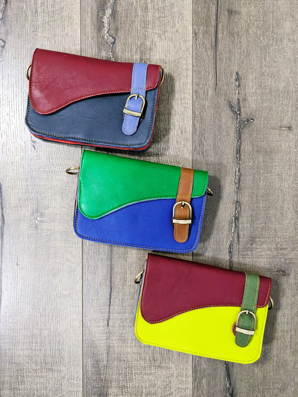 Multi Leather Shoulder Bag