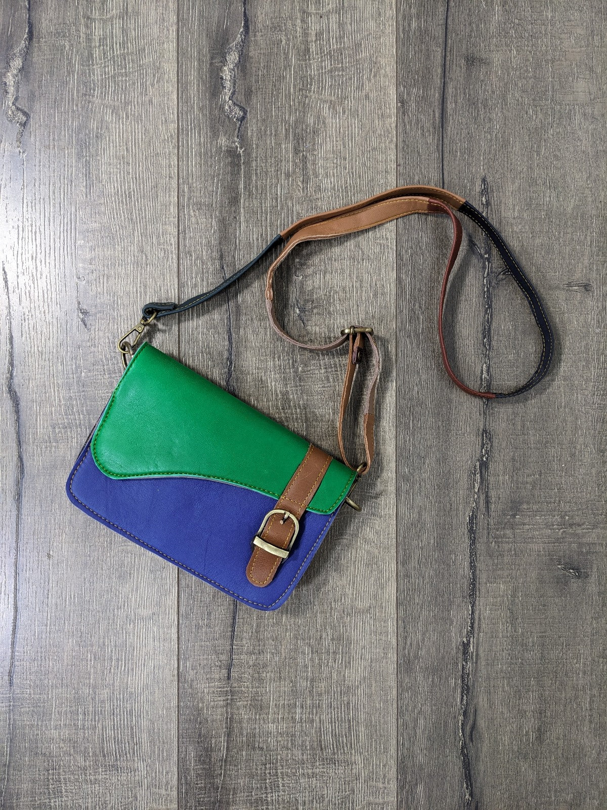 Multi Leather Shoulder Bag