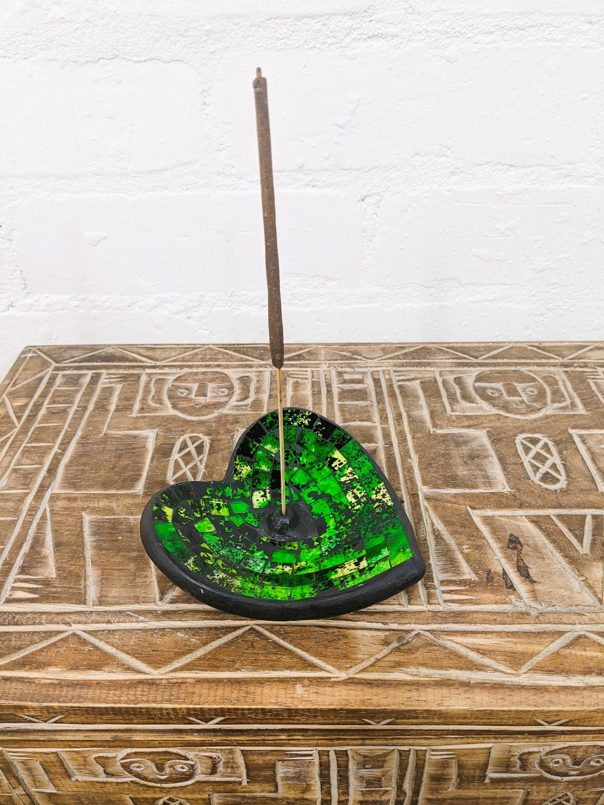 Mosaic Heart Incense Holder