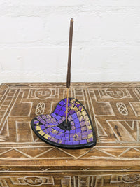 Mosaic Heart Incense Holder