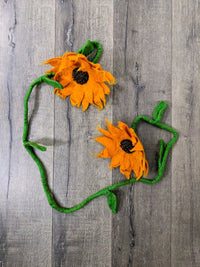 Felt Double Sunflower Garland