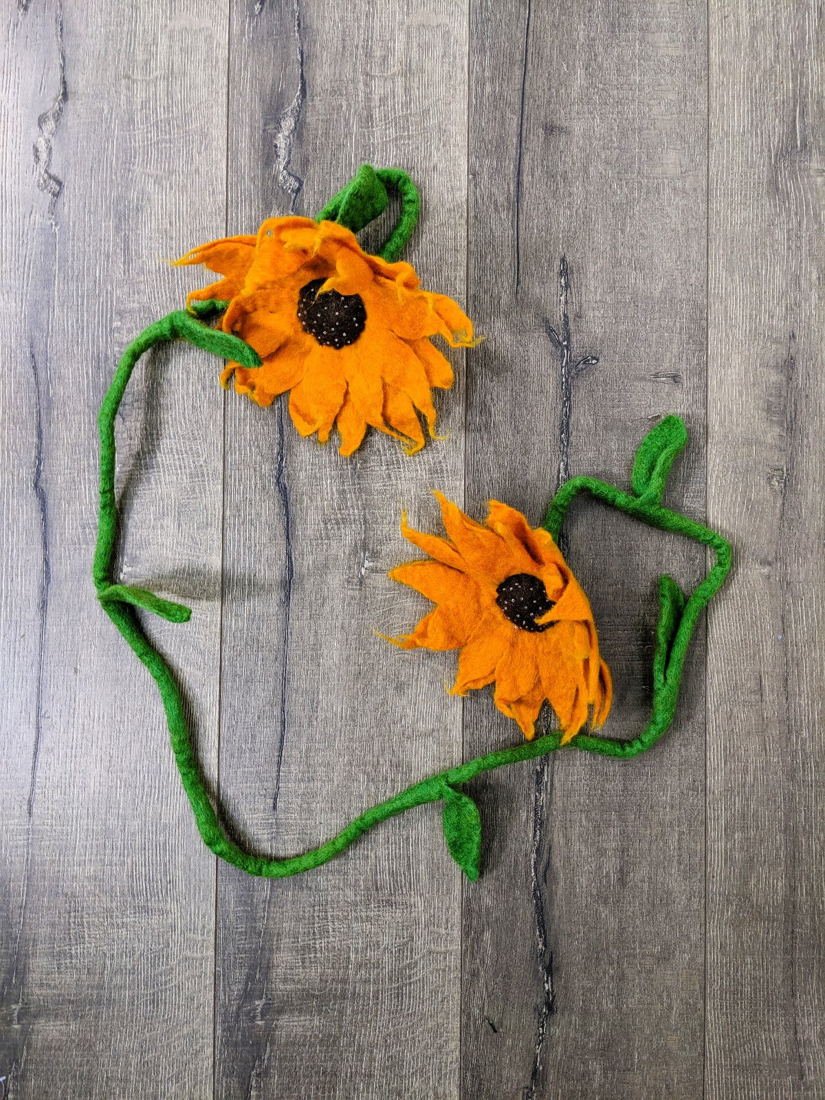 Felt Double Sunflower Garland