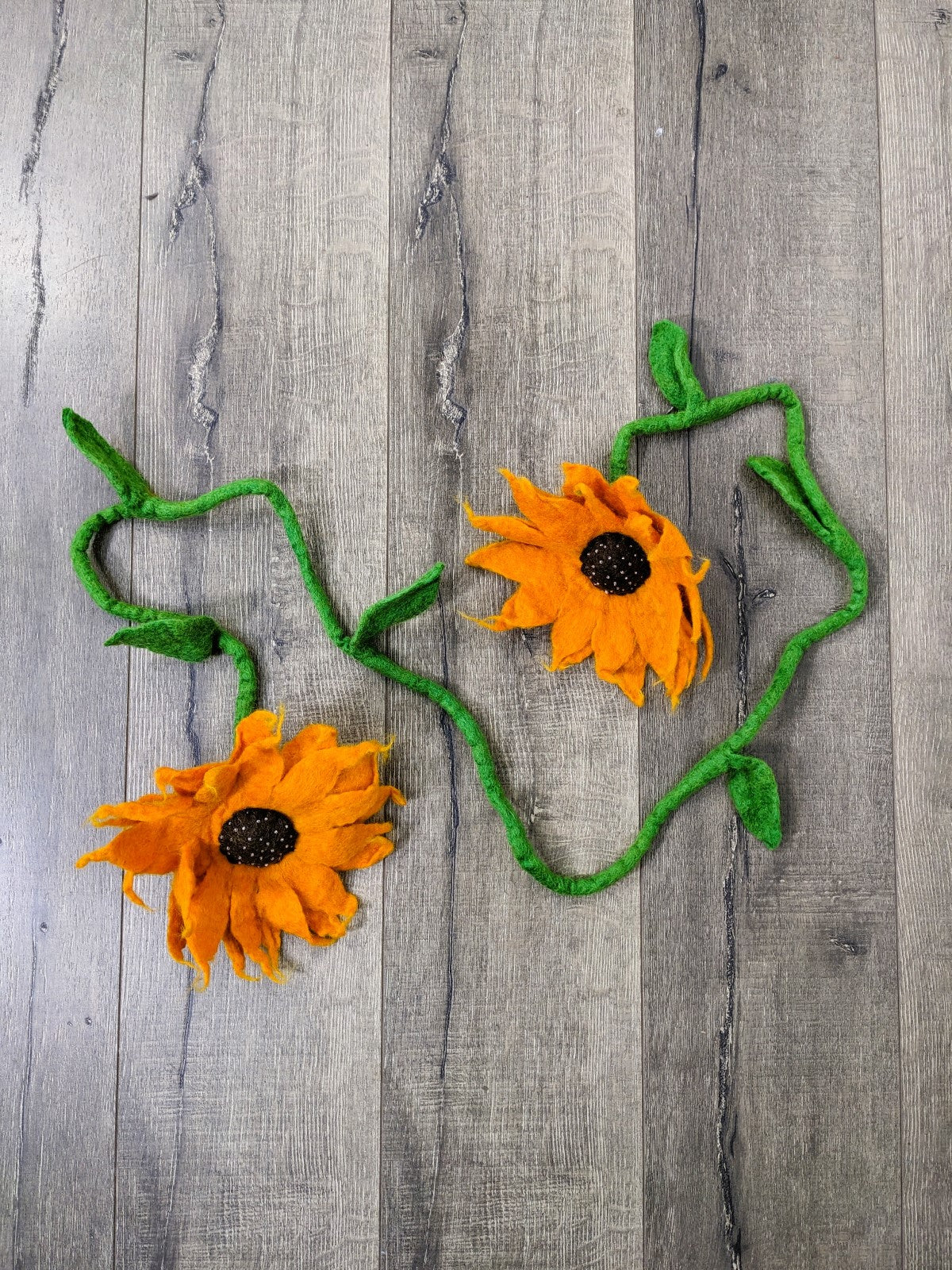 Felt Double Sunflower Garland