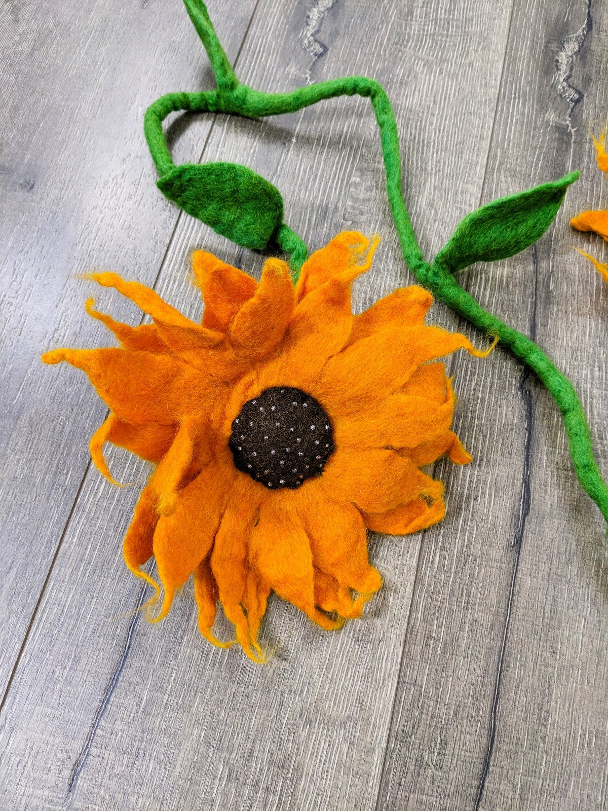 Felt Double Sunflower Garland
