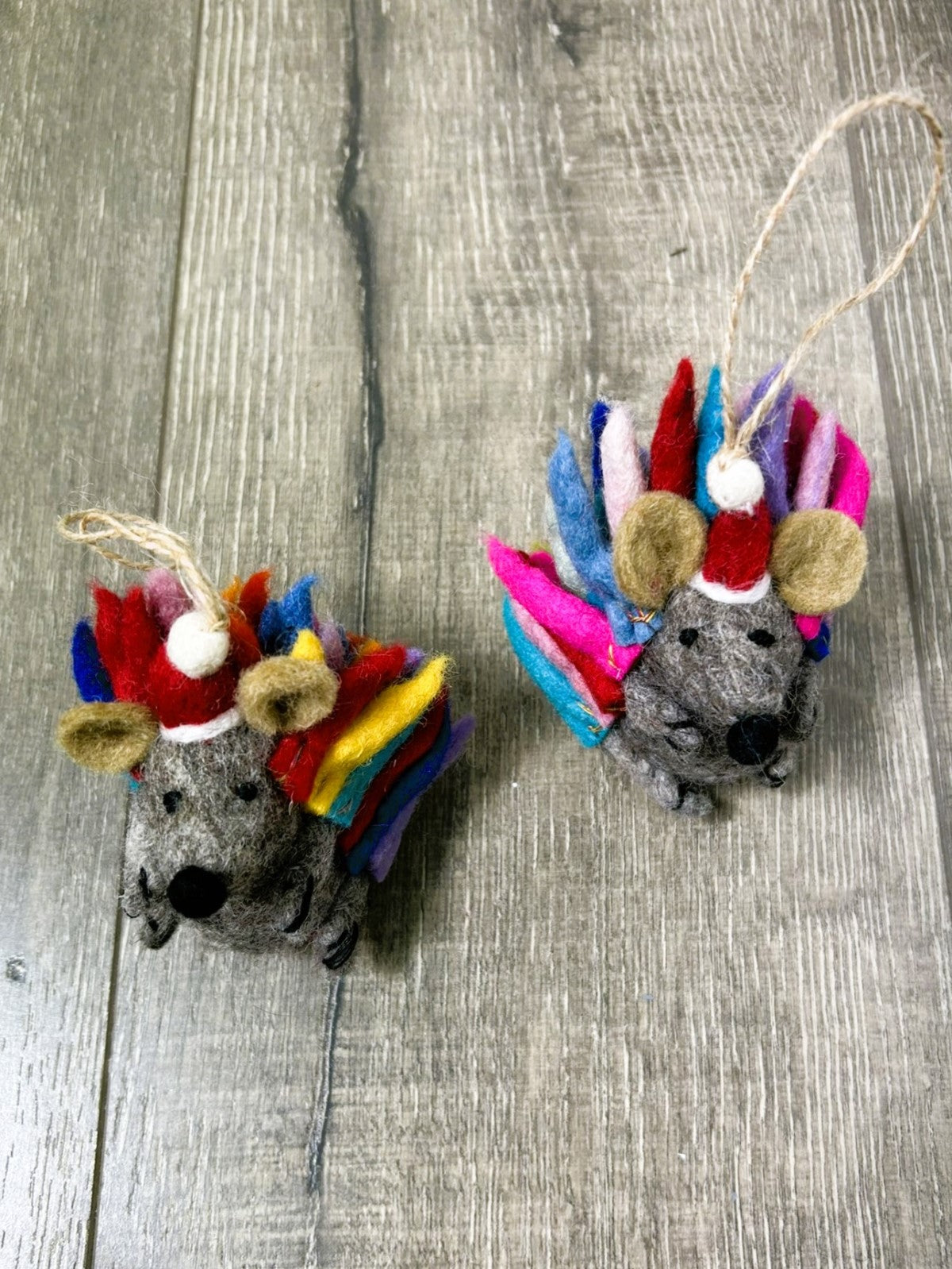 Felt Hanging Xmas Hedgehog