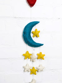 Felt Hanging Moon & Stars