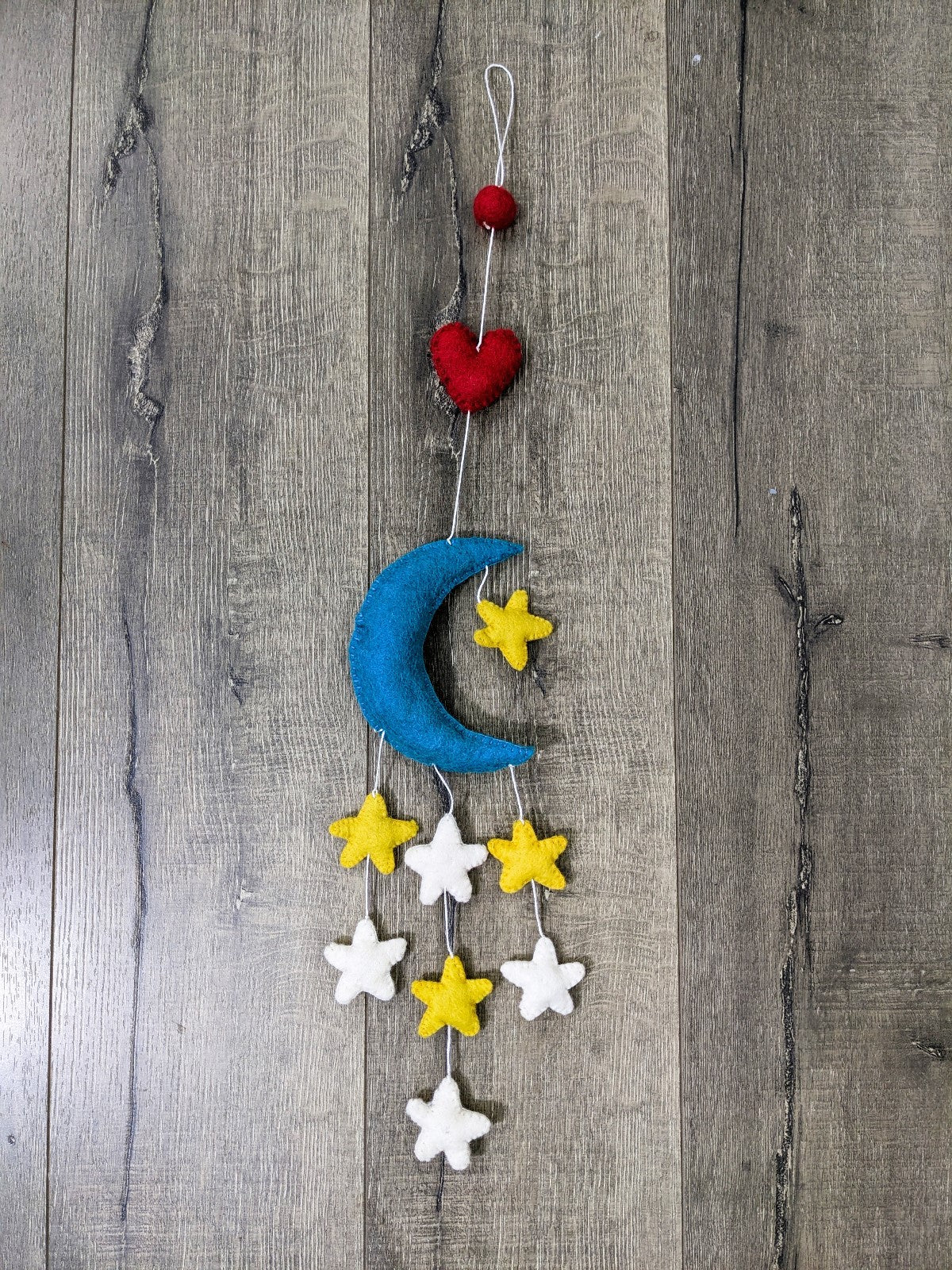 Felt Hanging Moon & Stars