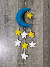 Felt Hanging Moon & Stars