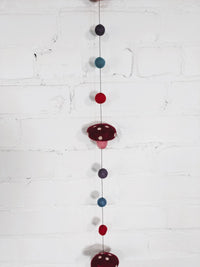 Felt Mushroom Bobble String