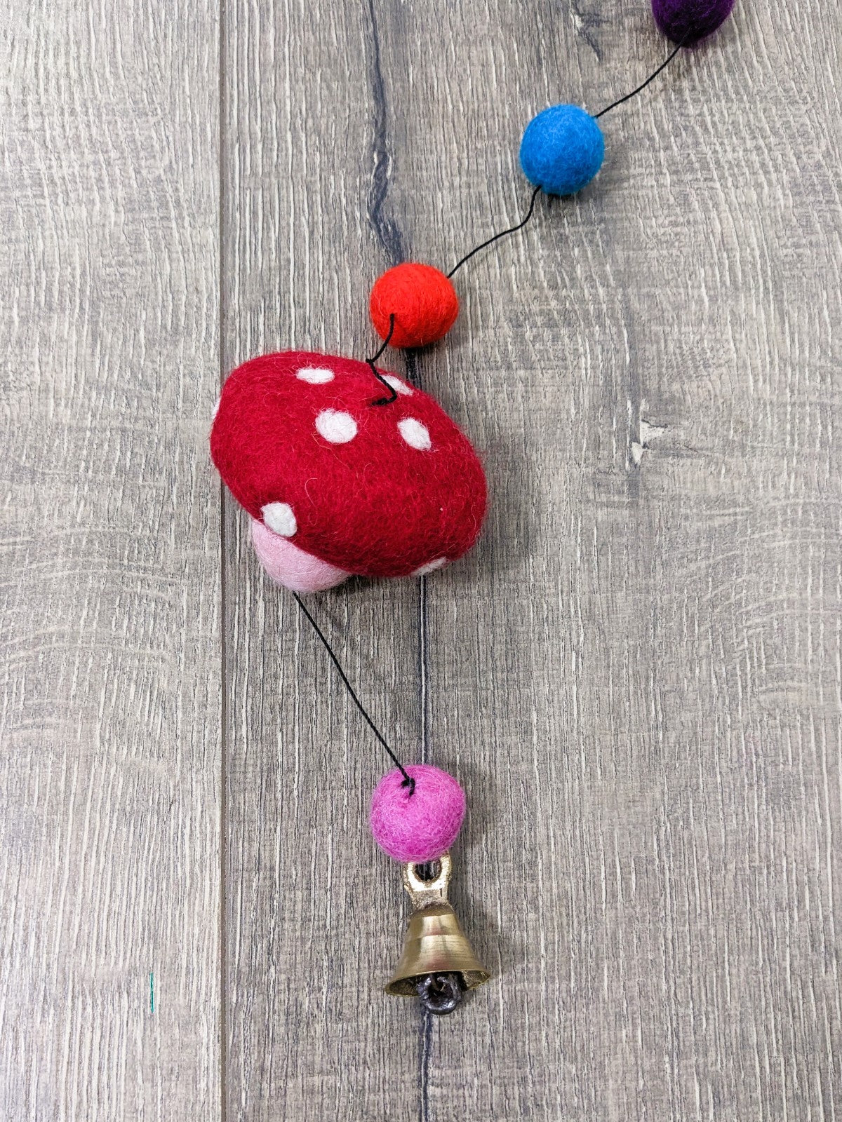 Felt Mushroom Bobble String