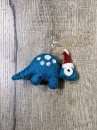 Felt Hanging Christmas Dinosaur