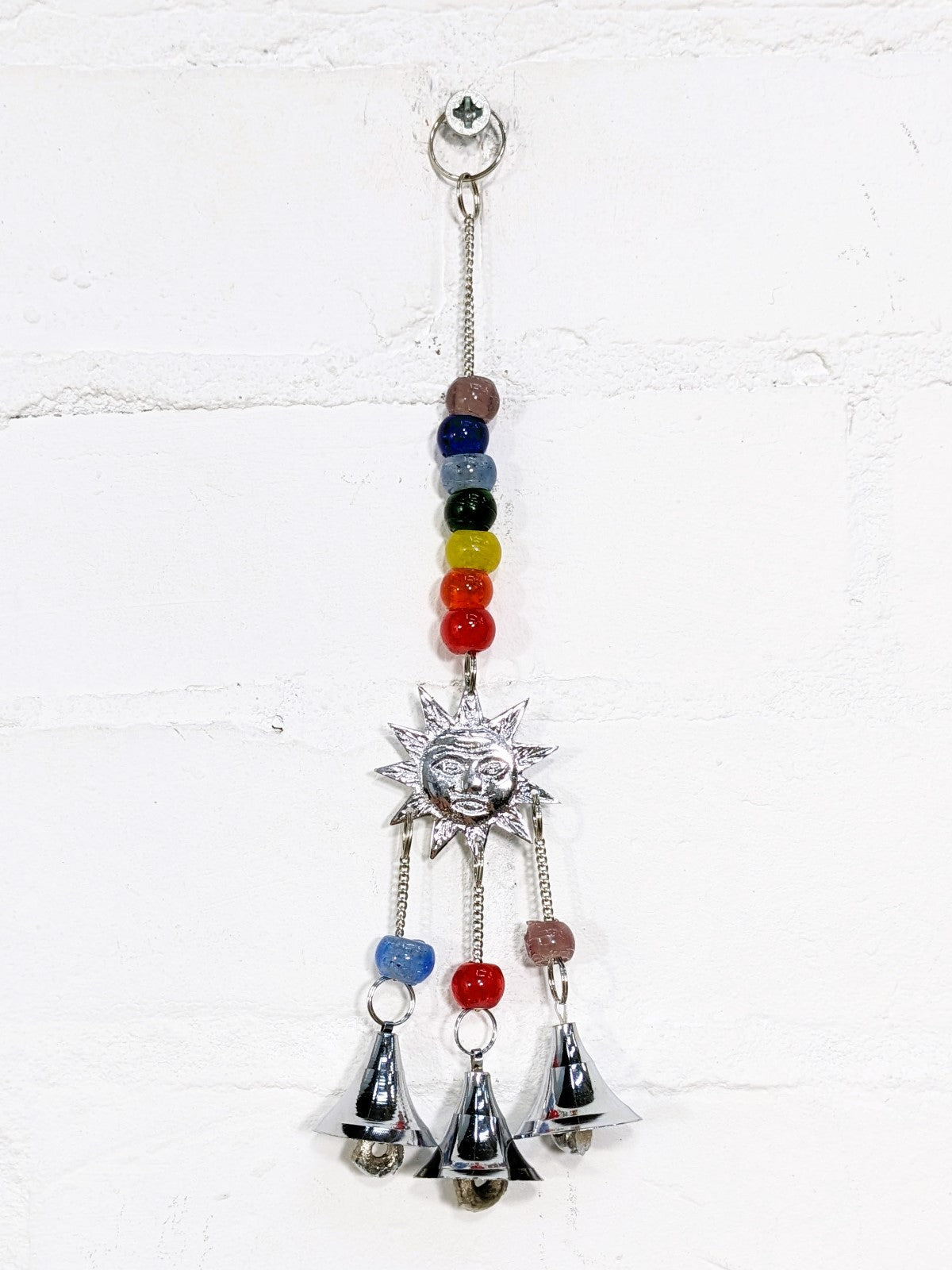 Silver Sun Bell Hanging