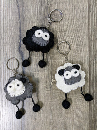 Felt Sheep Keyring