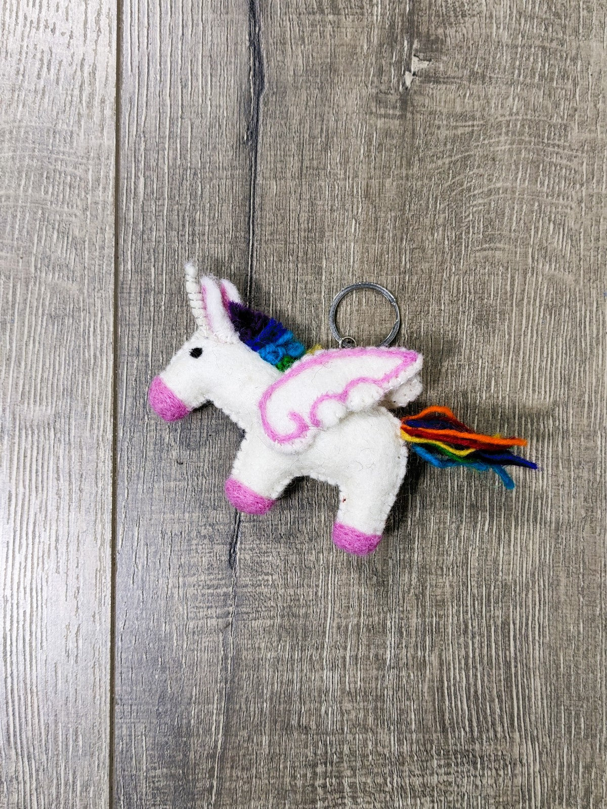Felt Unicorn Keyring