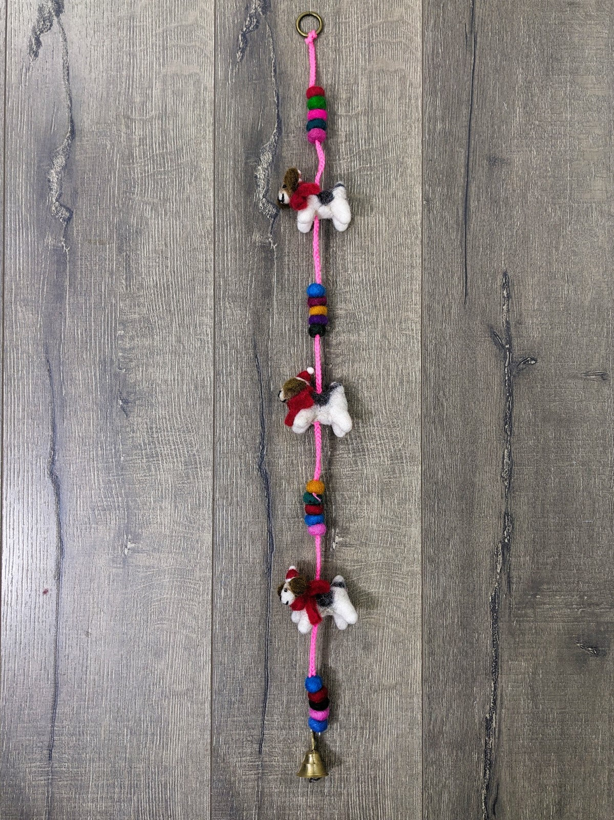 Hanging Felt Christmas Dog String