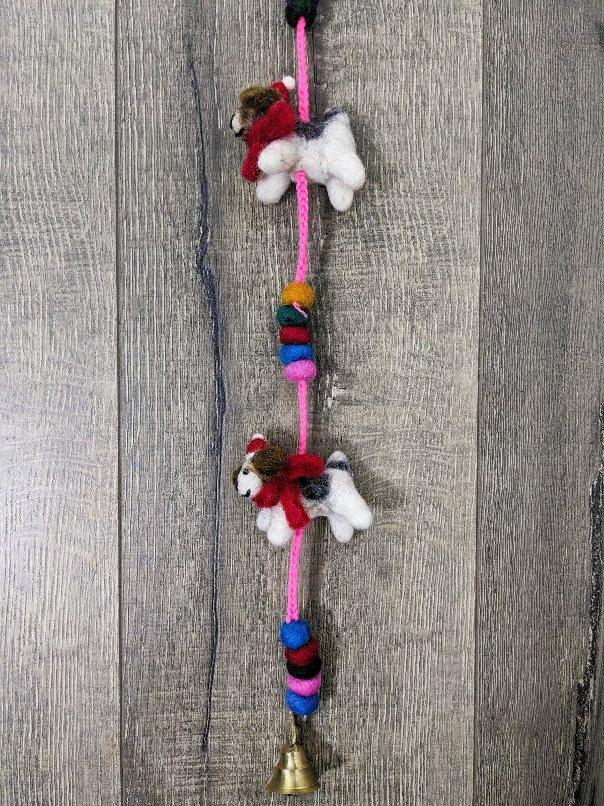 Hanging Felt Christmas Dog String
