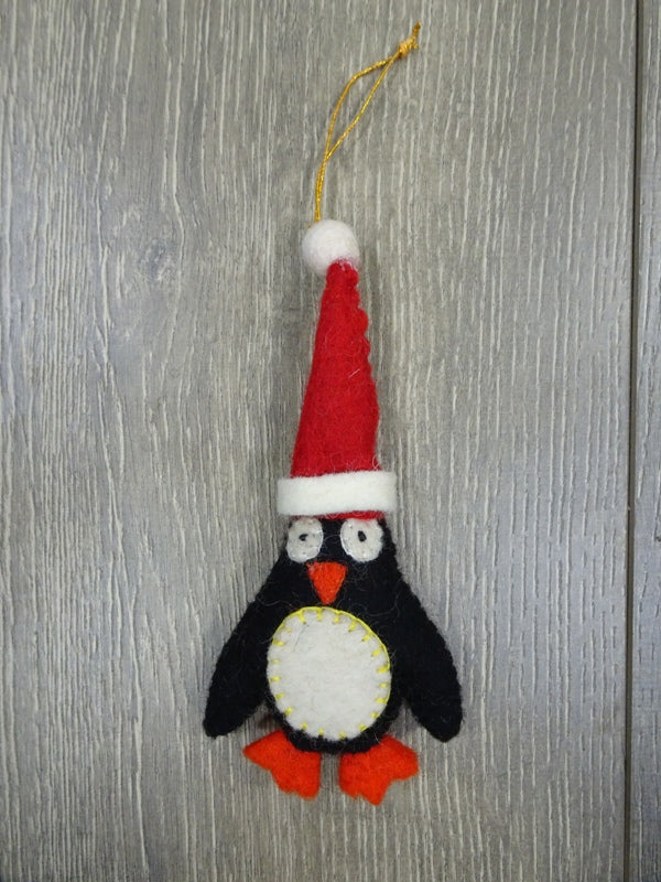 Felt Penguin Hanger With Xmas Hat