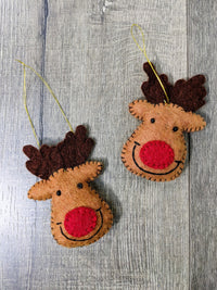 Felt Reindeer Head