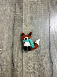Felt Fox With Scarf Hanger