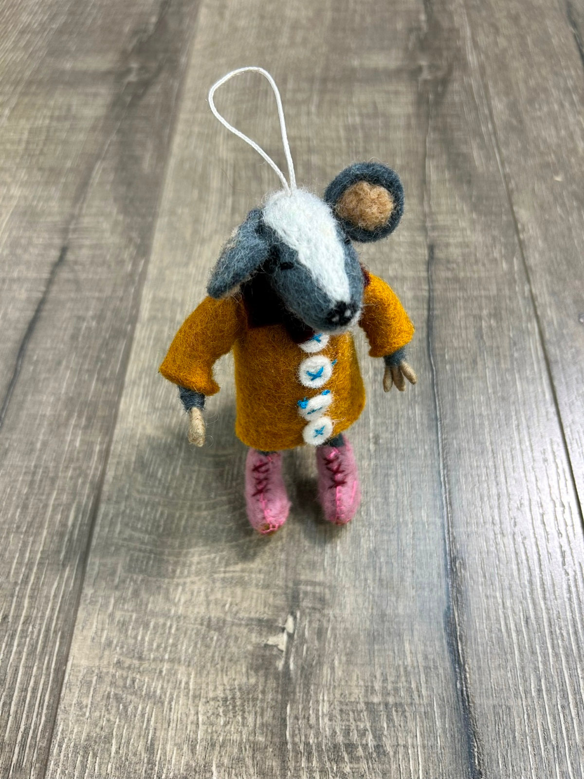 Felt Mouse Hanging In Coat