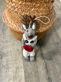 Felt Hanging Reindeer With Heart