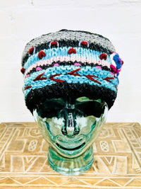 Flower Embroidery Wool Headband