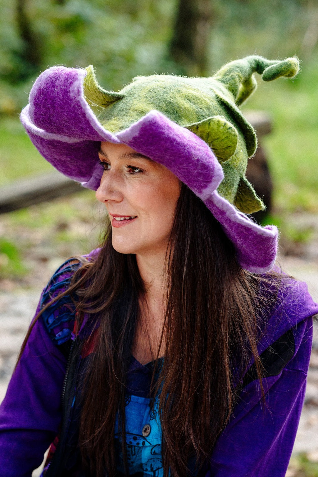 Felt Flower Leaf Hat – Gringo Fairtrade display picture 1