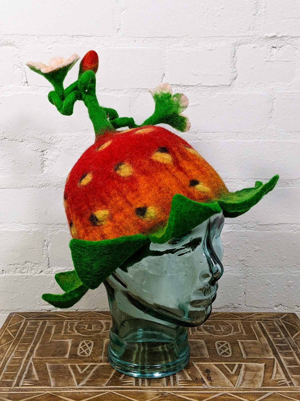 Felt Strawberry Hat