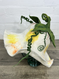Felt Flower Hat With Spirals