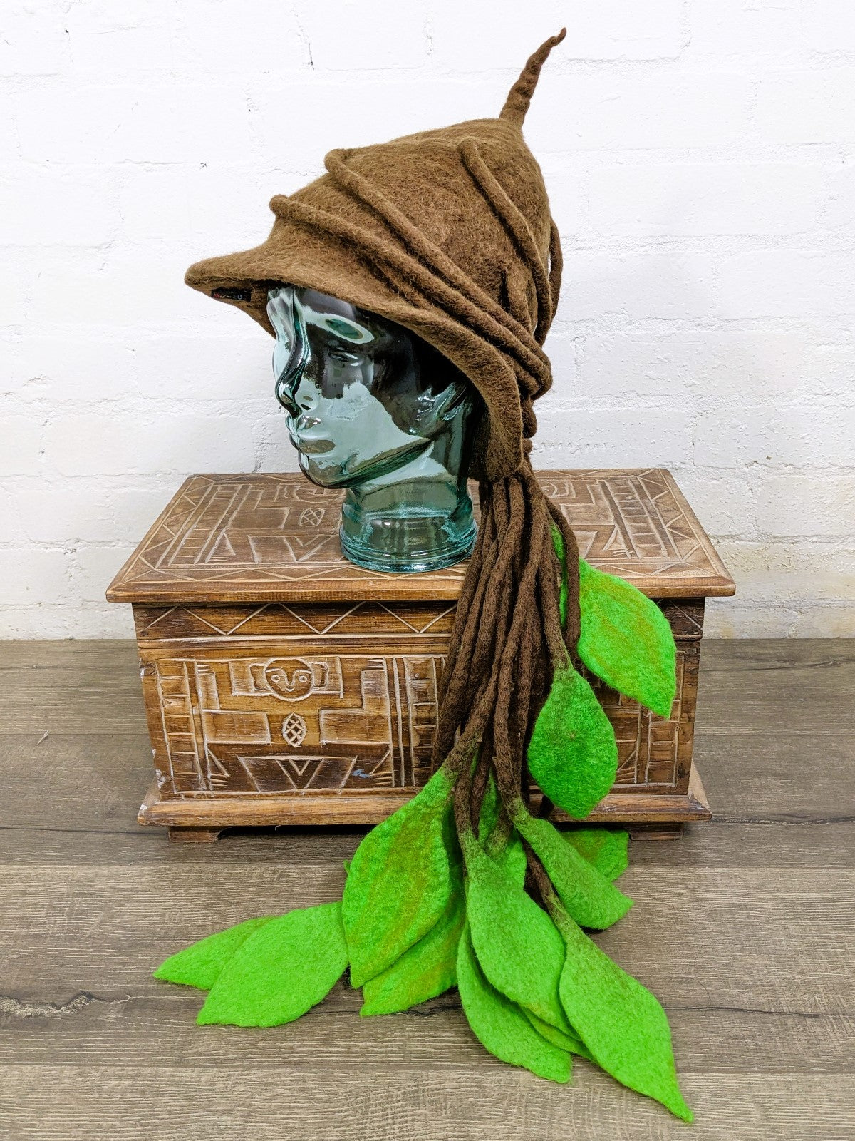 Felt Leaf Tassel Hat
