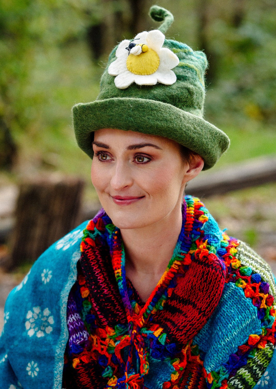 Felt Bee and Flower Top Hat