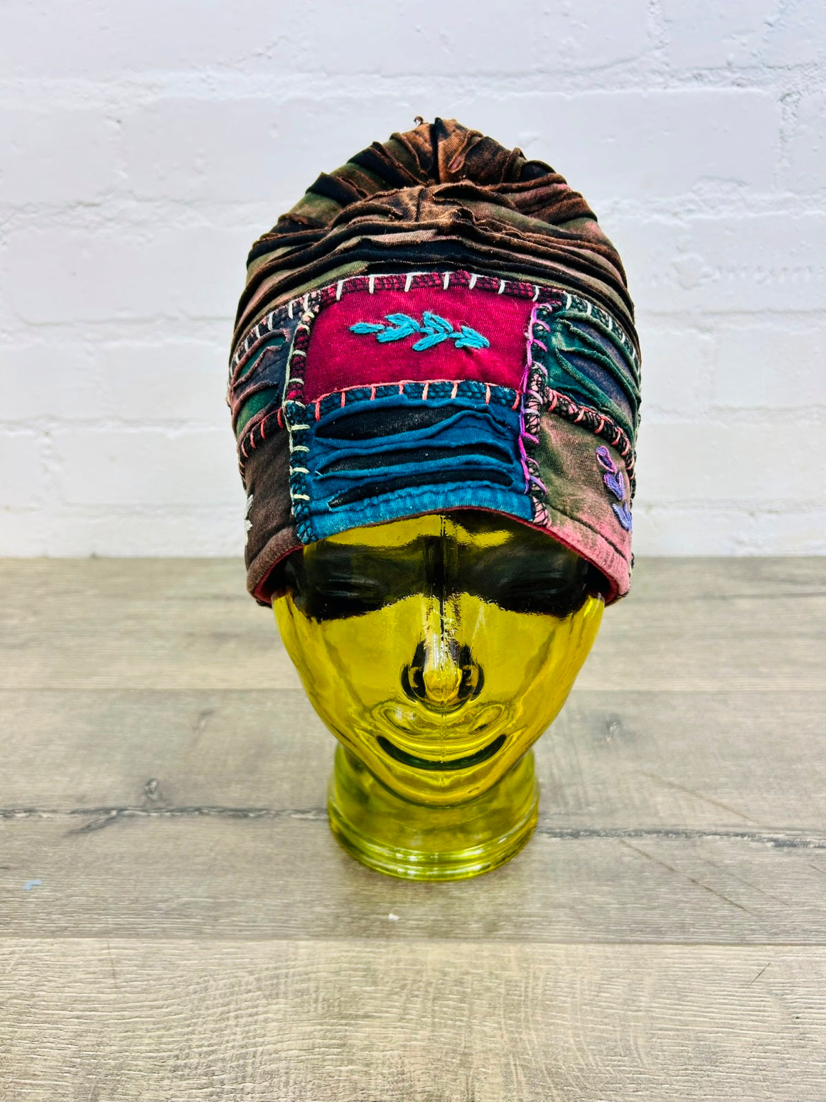 Multi Slash and Patch Cotton Beanie