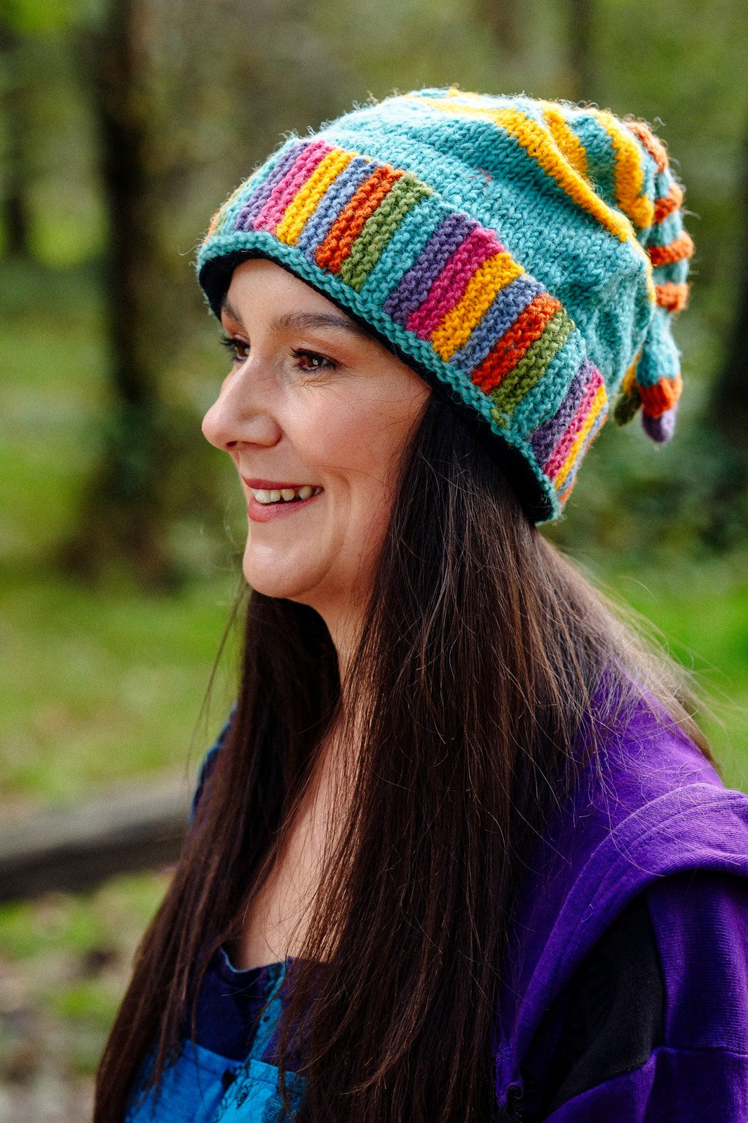 Knitted Wool Stripe Hat