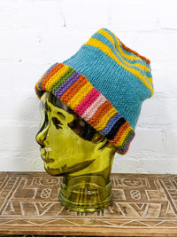 Knitted Wool Stripe Hat