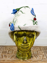 Felt White Flower And Ladybird Hat