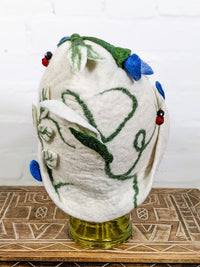 Felt White Flower And Ladybird Hat