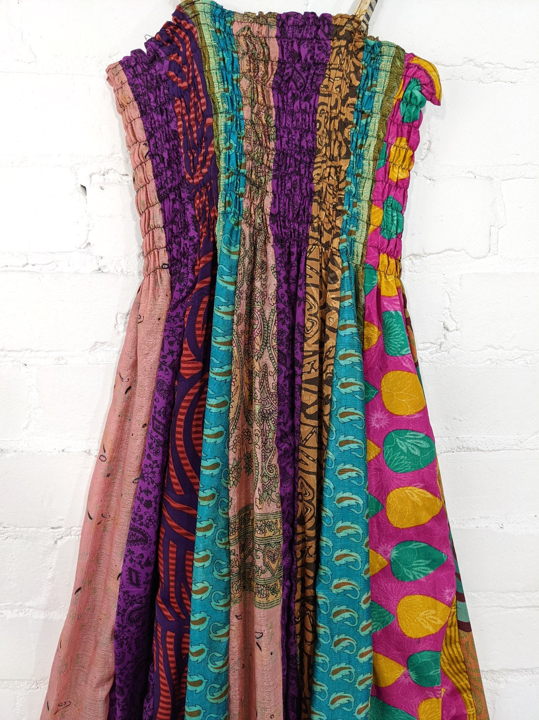 Recycled Sari Patchwork Long Dress