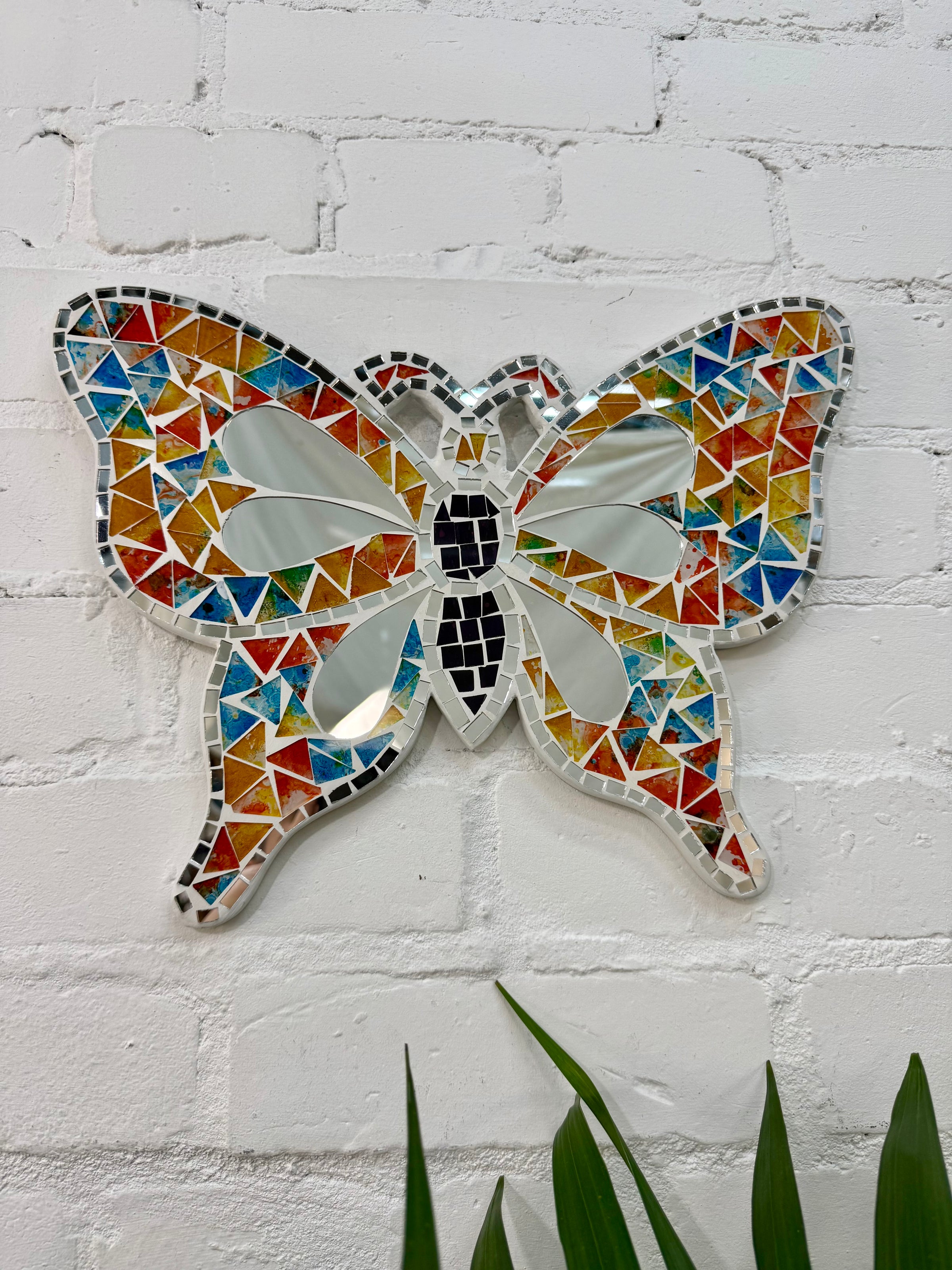 Multicolour Mosaic Butterfly Mirror