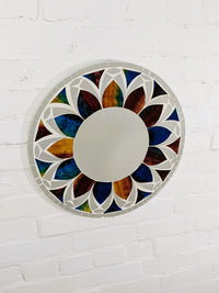 Multicolour Round Mosaic Mirror