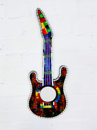 Multicolour Mosaic Guitar Mirror