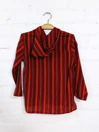 Kids Red Stripe Hood Top