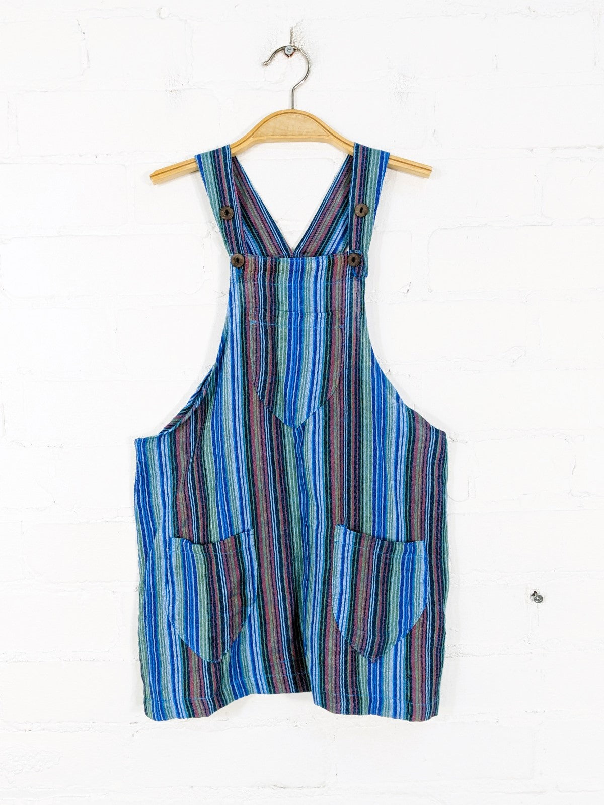 Kids Dungaree Dress With Pocket